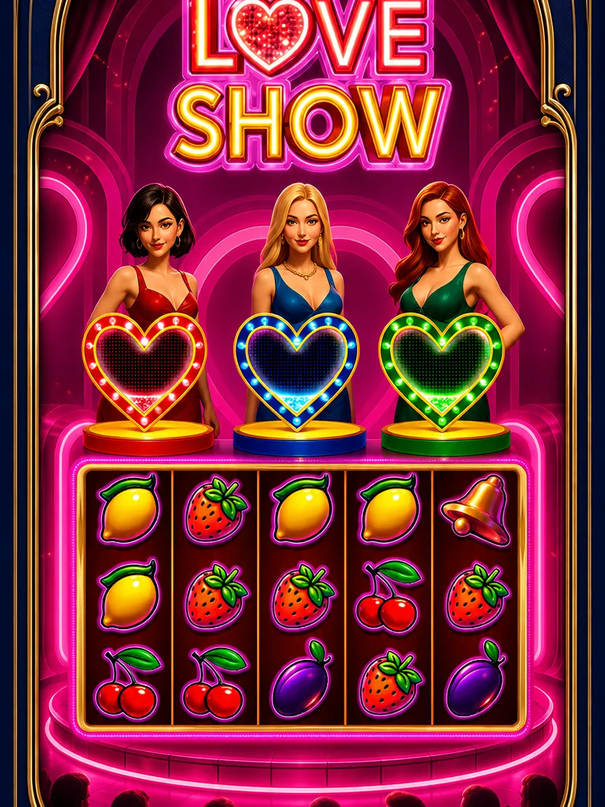 Love Show demo start screen with virtual credit balance