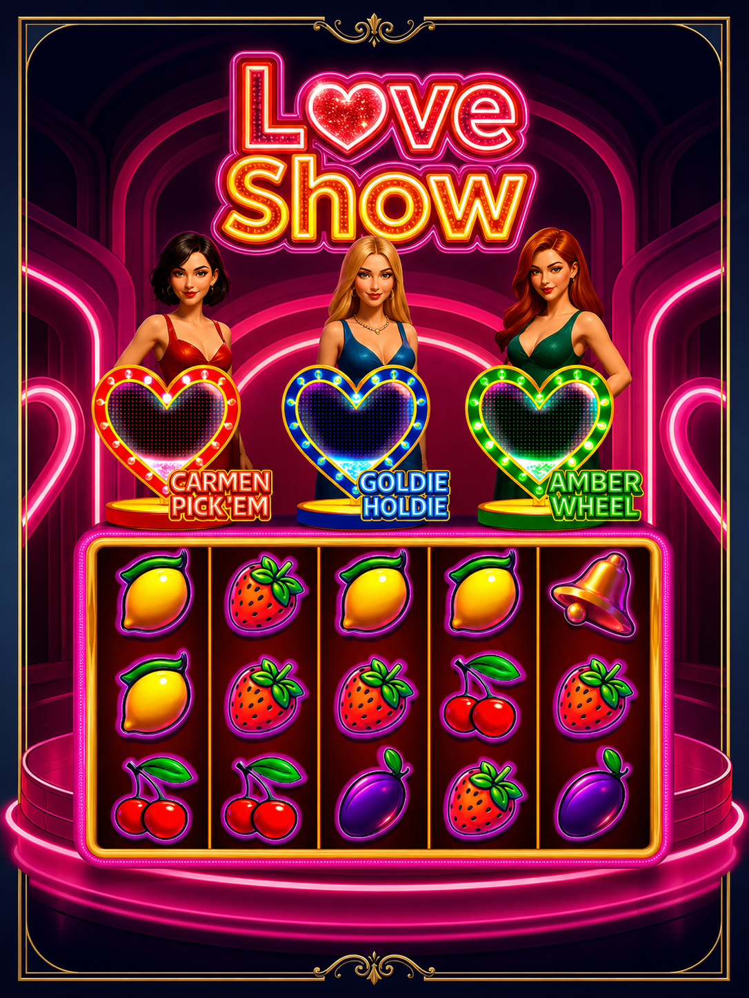 Love Show slot - TV dating game show reels with Amber, Goldie and Carmen
