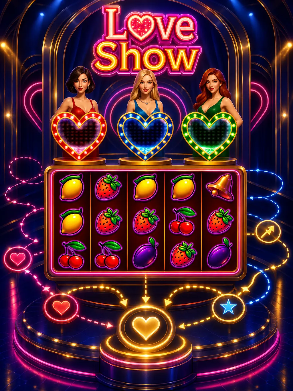 Love Show strategy diagram showing bankroll stake sizing from 1 to 2 percent